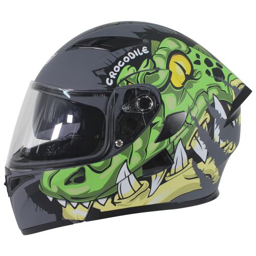 CASCO ABATIBLE R7 RACING UNSCARRED CROCODILE DOBLE MICA DOT M GRS/VDE/AMA/BCO/MATE