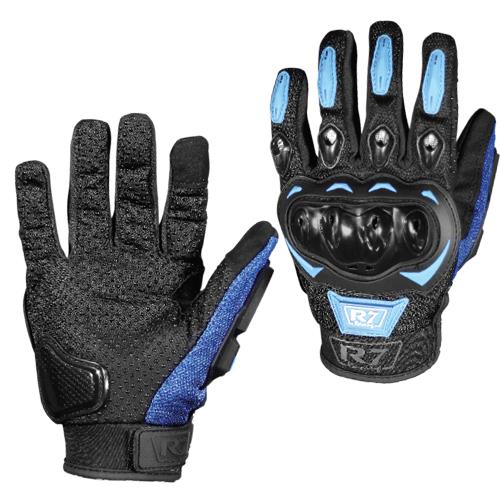 GUANTES VEL R7 RACING S AZUL R7-1 TOUCH/LIMPIADOR MICA