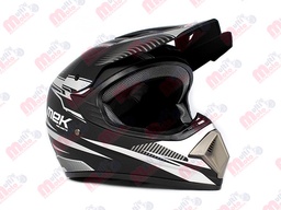 [AC1C-B390-513] Cross Helmet MATTE Black Decal Gray